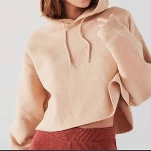 Urban Outfitters cropped beige hoodie